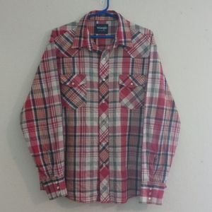 Vintage Wrangler Western Pearl Snap Cowboy Shirt